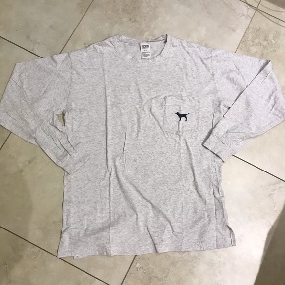 PINK Victoria's Secret Tops - PINK Victoria’s Secret Gray T-Shirt